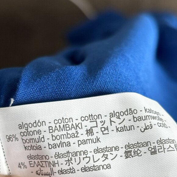 Zara Womens Bloggers Favorite Strappy Poplin Tie Midi Dress Blue Size Medium - Picture 7 of 15